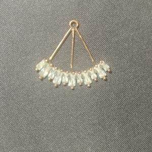 Vintage gold with baggett stone charm